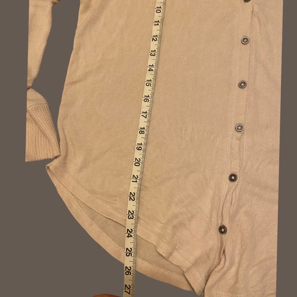 Abercrombie & Fitch Cream Button Down Front Tie Cardigan - Picture 4 of 5